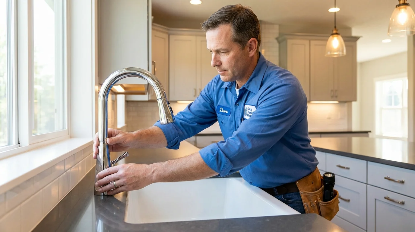 Kitchen faucet installation by Johns Plumbing LLC in Arverne